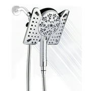 Hodvit 2 in 1 Shower Head with Handheld and Rain Shower Head, 10 Spray Patterns Handheld Shower Head with 60" Stainless Steel Hose,New