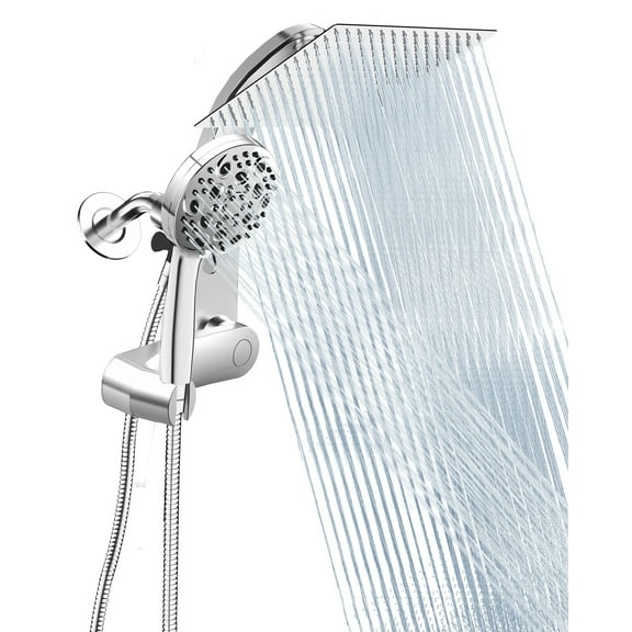 Hodvit High Pressure Rainfall Shower Head 10 Spray Handheld Showerhead Combo, 360° Degree Rotating Extension Arm, New