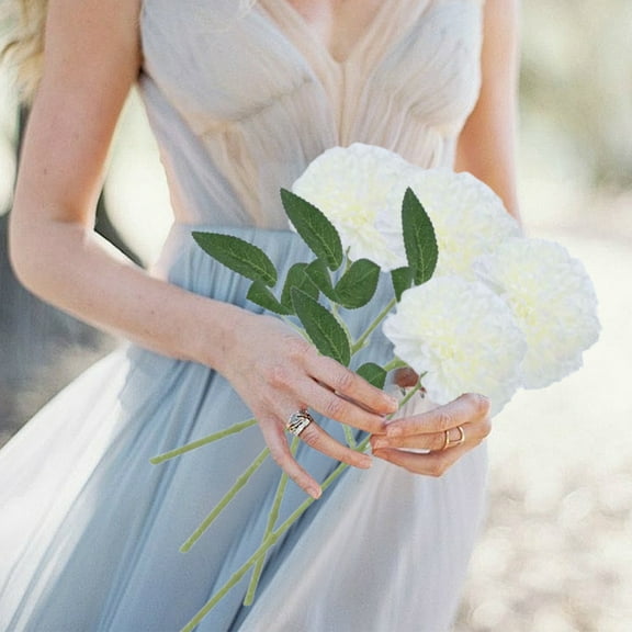 Hodwiequ Artificial Hydrangea Flowers Artificial Hydrangeas Silk Hydrangea Flowers With Stems White