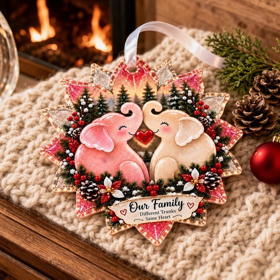Hodwiequ Christmas Ornament Our Family Different Trunks Same Heart ...