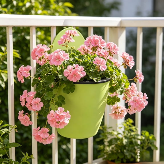 Hodwiequ Indoor Outdoor Wall Mounted Planters With Drainage Holes Ideal For Decorating Balconies And Terraces With Greenerys Green Free Size