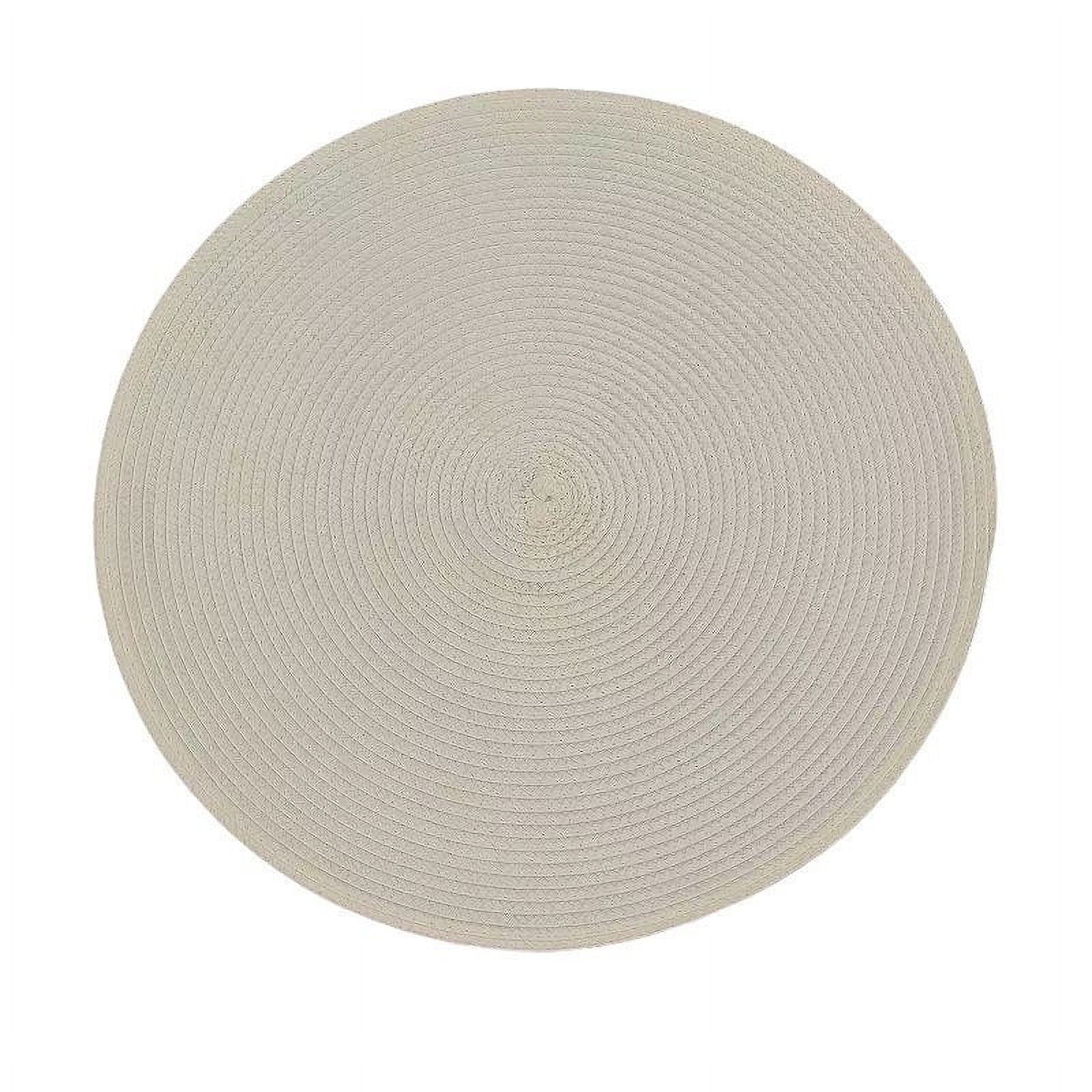 Hodwiequ Round Braided Placemats 15 Inch Round Table Mats For Dining ...