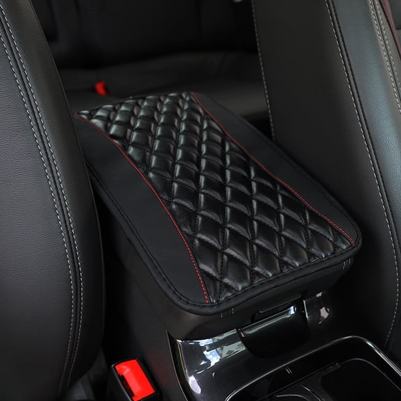 Hodwiequ Universal Car Center Console Cover With Side Pockets Leather Armrest Cover, Waterproof Armrest Box Mat, Arm Rest Covering Car Interior Accessories Arm Rest Cushion For Suv/Truck