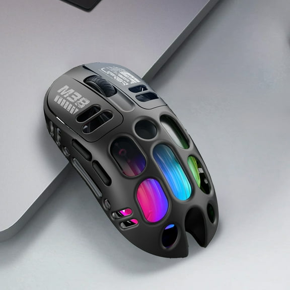 Hodwiequ Wireless And Bluetooth Two Mode Connection 5-Speed Dpi Adjustment Type-C Fast Charging Office Gaming Mouse Black