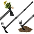 thumbnail image 1 of Hoe Garden Tool,45 Inch Long Garden Hoe and Cultivator, Garden Hand Tiller with Long Handle,Heavy Duty Garden Tools Hoe Cultivator for Gardening,Weeding, Tilling,Lossening Soil,Planting, 1 of 5