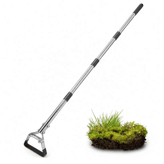 Hoe Garden Tool, Scuffle Garden Hoe with Long Handle, Adjustable Hula Hoe for Easy Weeding (45 Inch)