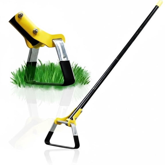 Hoe Garden Tool - Scuffle Garden Hoes for Weeding Gardening Long Handle Heavy Duty - Adjustable Weeding Loop Stirrup Hoe