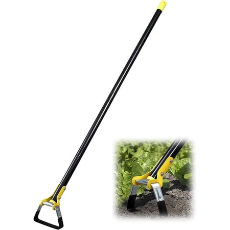 Hoe Garden Tool Scuffle Garden Hoe for Weeding 30-60 Inch, Long Handle Heavy Duty Adjustable Hula Hoe,Gardening Stainless Steel Loop Stirrup Action Hoe