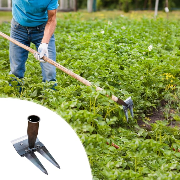 Hoe Weeding Tool, Agricultural Digging Shovel, Flower Rake, Loosening Soil, Durable Steel Construction, Comfortable , Multi-Task Gardening Use