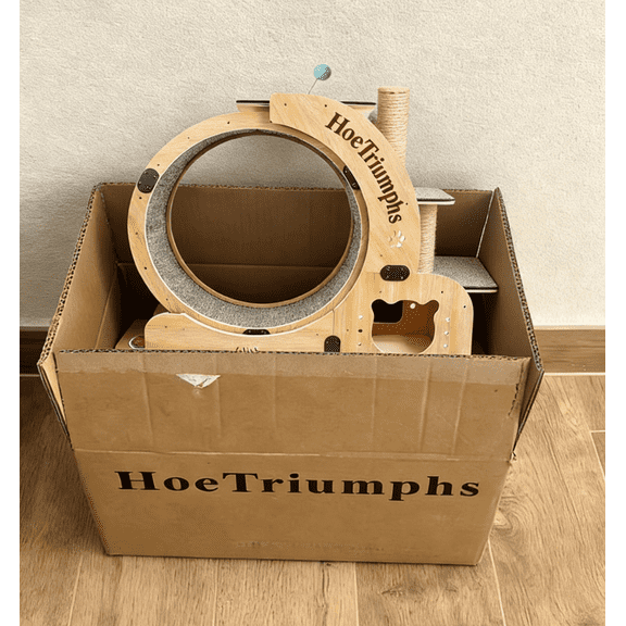 HoeTriumphs Cat Wheel 6-in-1 Cat Exercise Wheel, Upgraded Cat Wheel Exerciser for Indoor Cats, Large Cat Treadmill, Cat Running Wheel with Silent Wheel, Cat Walking Wheel Cat Furniture Cat Toys