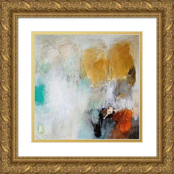 Hoeft, Nicole 15x15 Gold Ornate Wood Framed with Double Matting Museum Art Print Titled - Fears Burn Down