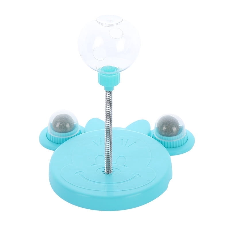 Cat Treat Dispenser, Interactive Pet Toy, Multifunctional Slow Feeder Leaking Treats Ball Pet Feeder Toy with Peppermint Balls