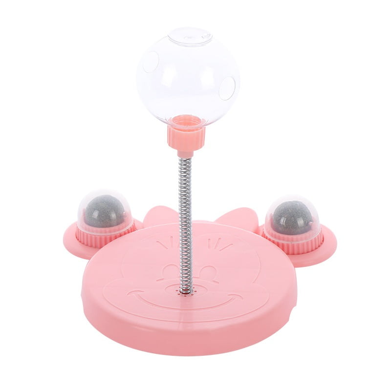 Cat Treat Dispenser, Interactive Pet Toy, Multifunctional Slow Feeder Leaking Treats Ball Pet Feeder Toy with Peppermint Balls
