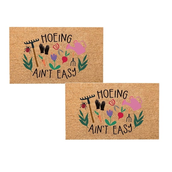 Hoeing Ain'T Easy Funny Cute Doormat Door Mat Welcome Friends Doormat Funny Doormat New Home Door Mat
