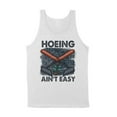 thumbnail image 1 of Hoeing Ain't Easy Tank Top Unisex Small White, 1 of 5