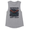 thumbnail image 1 of Hoeing Ain't Easy Women's Muscle Tank 2X-Large Heather Grey, 1 of 5