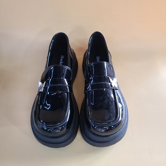 Hoekurt Loafers Effortlessly create a preppy, millennial, or casual chic look with these black platform slip-ons.