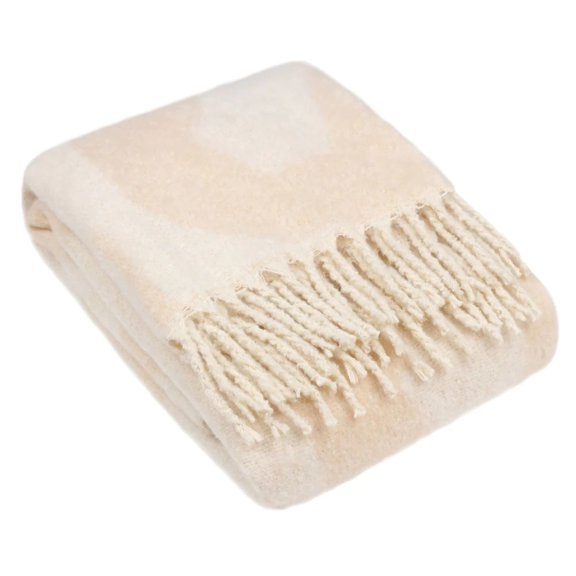 Hoem Meta Jacquard Tassel Throw