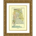 thumbnail image 1 of Hoen 14x18 Gold Ornate Wood Framed with Double Matting Museum Art Print Titled - Alabama - Hoen 1896, 1 of 4