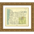 thumbnail image 1 of Hoen 18x15 Gold Ornate Wood Framed with Double Matting Museum Art Print Titled - Oregon - Grande Ronde - Hoen 1896, 1 of 4