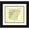 thumbnail image 1 of Hoen 29x26 Black Ornate Wood Framed with Double Matting Museum Art Print Titled - Arkansas - Hoen 1896, 1 of 4