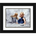 thumbnail image 1 of Hoenderkamp, Patrick 32x25 Black Ornate Wood Framed with Double Matting Museum Art Print Titled - Friends, 1 of 4