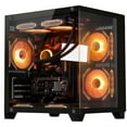 thumbnail image 1 of Hoengager AMD Ryzen 5 5600GT,16GB DDR4 3200MHz,1TB M.2 SSD,WiFi& Bluetooth, Windows 11 Pro Gaming Desktop PC-Black, 1 of 7