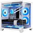 thumbnail image 1 of Hoengager Gaming PC -AMD Ryzen 5 5600G 3.9GHz -RTX 3060Ti 8GB-16GB DDR4 RAM -1TB PCIe SSD -240 Liquid Cooler -WIFI &Bluetooth Ready -RGB Fans-Windows 11 Pro Desktop Computer, 1 of 7