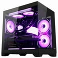 thumbnail image 1 of Hoengager Gaming PC -AMD Ryzen 5 5600X 3.7 GHz- RX 6500XT 4GB-16GB DDR4 RAM-1TB M.2 SSD-240 Liquid Cooler-RGB Fans-Windows 11 Desktop Computer-Black, 1 of 10