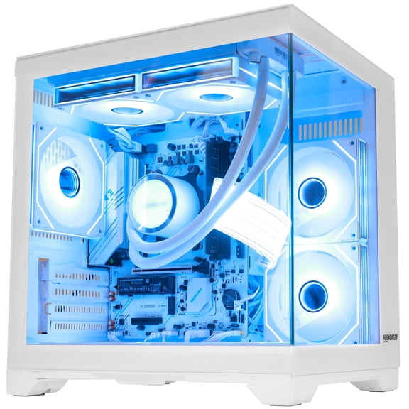 Hoengager Gaming PC- AMD Ryzen 7 5700G 8-core 3.8GHz, 32GB DDR4 RAM 3200MHz, 1TB PCIe SSD, 650W PSU,240 AIO, Windows 11, White