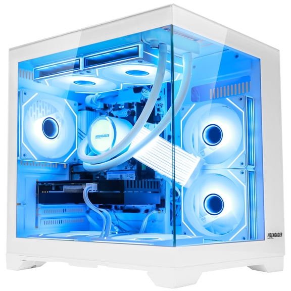 Hoengager Gaming PC -AMD Ryzen 7 5700X 3.4GHz , RTX 3050 6G,16GB DDR4 RAM ,1TB M.2 SSD, Liquid Cooler, 650W PSU, Software-controlled ARGB, Windows 11