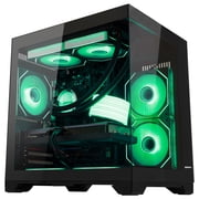 Hoengager Gaming PC -AMD Ryzen 7 5700X 3.4GHz, Radeon RX 6500XT 4G, 16GB DDR4, 1TB SSD, 240 AIO, App-Controlled ARGB, Windows 11 -Entry-level PC BLACK