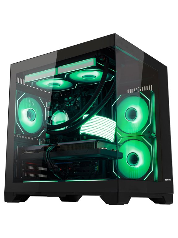 Gaming PC -AMD Ryzen 7 5700X 3.4GHz, Radeon RX 6500XT 4GB, 32GB DDR4 RAM, 1TB PCIE SSD,240 AIO, App-Controlled ARGB,Windows 11 -BLACK