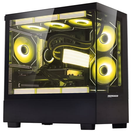 Hoengager Gaming PC AMD Ryzen 7 5700X 8-Core 3.4 GHz, RTX 5060 8GB, 16GB DDR4 RAM 3200MHz,1TB PCIe SSD, WIFI, Bluetooth Windows 11 Prebuilt PC