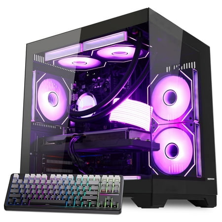 Hoengager Gaming PC AMD Ryzen 7 5700X 8-Core 3.4 GHz, RTX 5060 8GB, 32GB DDR4 RAM,1TB PCIe SSD, WIFI with Bluetooth Windows 11 Prebuilt Computer