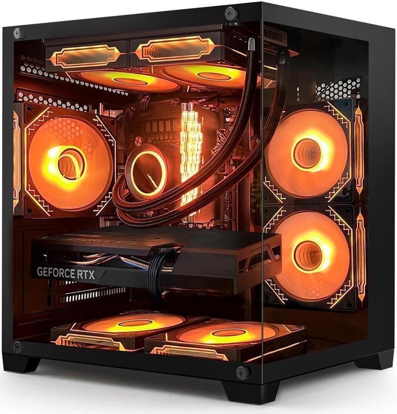 Hoengager Gaming PC -Intel Core i5-13400F up to 4.6 GHz- GeForce RTX 3050 6GB- 16GB DDR4 3200MHz -1TB PCIe SSD- RGB FANS- Windows 11 Prebuilt PC-Black