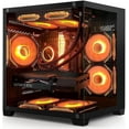 thumbnail image 1 of Hoengager Gaming PC - Intel Core i7-12700F 12-Core 2.1 GHz - GeForce RTX 4060TI 16GB - 32GB DDR4 RAM - 1TB PCIe SSD - Adjustable RGB Fans- Windows 11 Pro Desktop-Black, 1 of 5