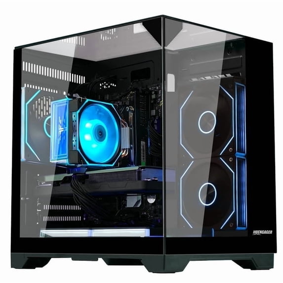 Hoengager Horizon Gaming PC -AMD Ryzen 7 5700G 8-Core 3.8 GHz-RTX 3060 12GB -32GB DDR4 RAM-1TB PCIe and 2TB SATA SSD-RGB Fans-Windows 11