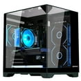 thumbnail image 1 of Hoengager Horizon Gaming PC -AMD Ryzen 7 5700G 8-Core 3.8 GHz-RTX 4060 8GB-16GB DDR4 RAM-1TB PCIe +1TB SATA SSD -WIFI &Bluetooth -RGB Fans-Windows 11 Pro Desktop Computer-Black, 1 of 9