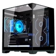 thumbnail image 1 of Hoengager Horizon Gaming PC -AMD Ryzen 7 5700G 8-Core 3.8 GHz-RX 6500 XT 4GB -16GB DDR4 RAM-1TB PCIe +1TB SATA SSD -WIFI &Bluetooth -RGB Fans-Windows 11 Pro Desktop Computer-Black, 1 of 9