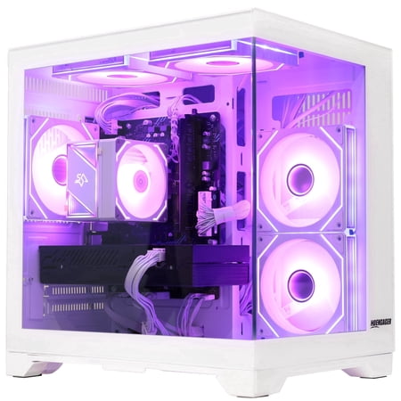 Hoengager King Gaming PC -AMD Ryzen 5 5600, Radeon RX 6600M 8GB, 16GB DDR4 ,1TB PCIe SSD ,ARGB Software , Wi-Fi&BT, Windows 11 Prebuilt PC-White