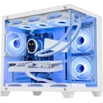 thumbnail image 1 of Hoengager Nereid Gaming PC -AMD Ryzen 7 5700X3D 3.0 GHz, RTX 4070 SUPER 12G ,16GB DDR4 RAM 3200MHz,1TB PCIe SSD, WIFI&Bluetooth ,Windows 11 Pro 64-bit -White, 1 of 7