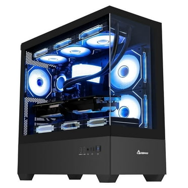 Hoengager Ocean Park Gaming PC- AMD Ryzen 7 5700X 3.4 GHz - RTX 4060 8G - 32GB DDR4 3200 MHz- 1TB M.2  2TB SATA SSD -360mm AIO -RGB Fans -WiFi&Bluetooth Ready -Windows 11 Pro