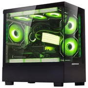 Hoengager Ocean Park Gaming PC Desktop-AMD Ryzen 7 5700X, 32GB DDR4 RAM,1TB NVMe SSD, Geforce RTX 4060 8G, 360 Liquid-Cooled, Windows 11 -Black