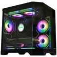 thumbnail image 1 of Hoengager Ocean of Stars Gaming PC -AMD Ryzen 5 7600X 4.7 GHz, RTX 4060 TI 16GB ,32GB DDR5 RAM 6000MHz,1TB PCIe SSD, WIFI&Bluetooth ,HDMI ,RGB Fans ,Windows 11 Pro 64-bit -Black, 1 of 10