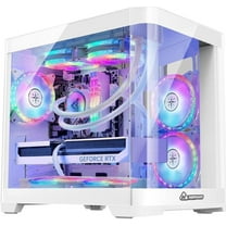 Hoengager Poseidon Gaming Desktop PC - AMD Ryzen 7 5700X 8-Core 3.4GHz- GeForce RTX 4060 - 32GB DDR4 3200MHz - 1TB M.2  2TB SATA SSD- WIFI & Bluetooth 5.0 -240 liquid Cooler - Windows 11 Pro Computer