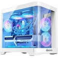 thumbnail image 1 of Hoengager Poseidon Gaming PC -AMD Ryzen 7 5700G 3.8GHz,NVIDIA RTX 4060 8G,32GB DDR4 RAM 3200MHz ,1TB M.2 SSD , Liquid Cooler,WIFI, RGB Fans, HDMI,Bluetooth ,Windows 11 Pro Desktop-White, 1 of 7
