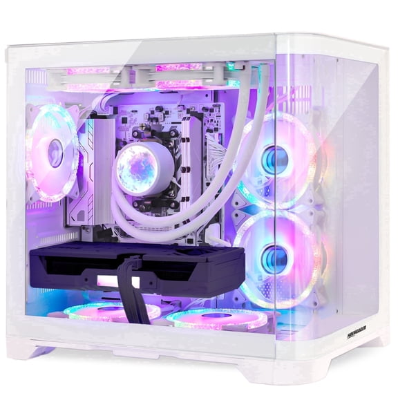 Hoengager Poseidon RTX 5070 12G Gaming PC - AMD Ryzen 7 7800X3D 4.2GHz, 32GB DDR5, 2TB SSD, 240 AIO, Software-Controlled ARGB, Windows 11 -Prebuilt PC