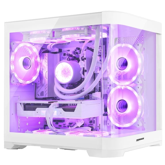 Hoengager RTX 5070 12GB Gaming PC AMD Ryzen 7 7800X3D 8 Core 4.2 GHz, 32GB DDR5 RAM, 1TB PCIe SSD, AIO RGB Luqid Cooler+ RGB Fan, Windows 11