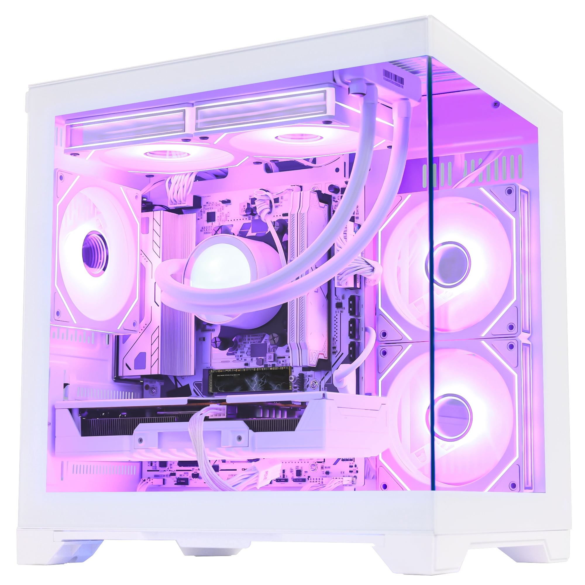 Hoengager RTX 5070 12GB Gaming PC - AMD Ryzen 7 7800X3D, 32GB DDR5 6000MHz RAM, 1TB NVMe SSD, Windows 11, RGB Prebuilt Gaming Computer-White